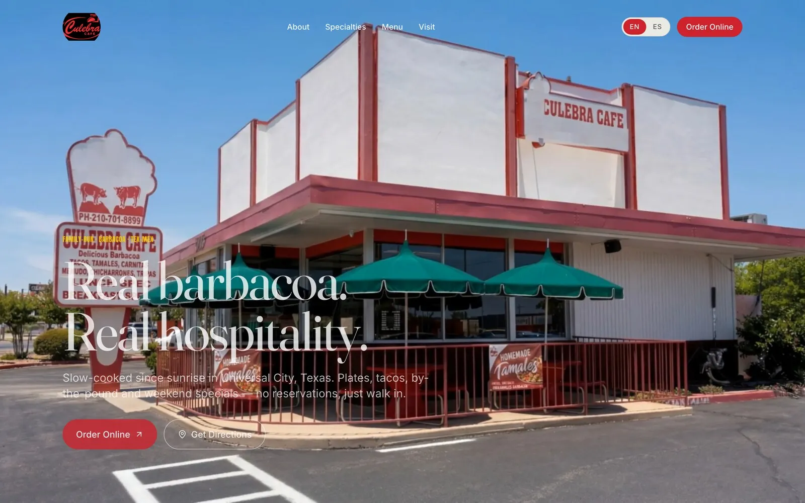 Culebra Café website