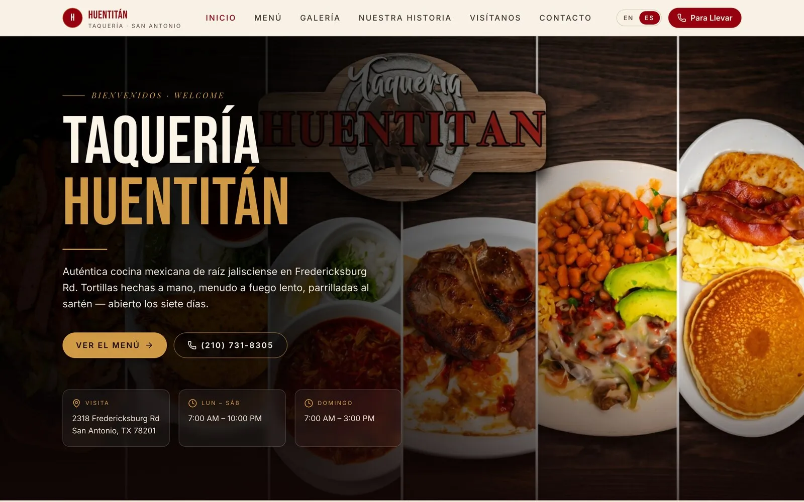 Taquería Huentitán website
