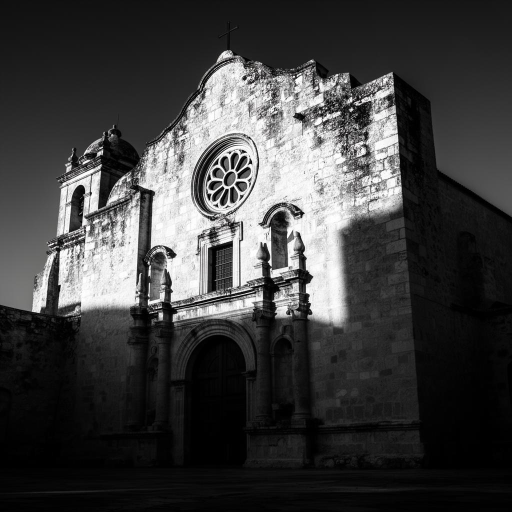 Mission San José facade with iconic rose window — San Antonio, Texas
